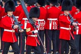 The Colonel's Review 2013: Colour Sergeant R J Heath, carrying the Colour and two sentries marching to their position on Horse Guards Parade..
Horse Guards Parade, Westminster,
London SW1,

United Kingdom,
on 08 June 2013 at 10:31, image #129