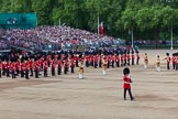 The Colonel's Review 2013: The Band of the Welsh Guards, led by Drum Major Neill Lawman, marches into position next to the other bands..
Horse Guards Parade, Westminster,
London SW1,

United Kingdom,
on 08 June 2013 at 10:32, image #136