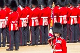 The Colonel's Review 2013: The Escort Party, Colour Sergeant R J Heath, holding the Colour on his right side Welsh Guards..
Horse Guards Parade, Westminster,
London SW1,

United Kingdom,
on 08 June 2013 at 10:34, image #158