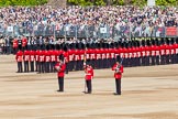 The Colonel's Review 2013: The Colour is now uncased, and the two sentries patrol to the left and right, to protect the Colour..
Horse Guards Parade, Westminster,
London SW1,

United Kingdom,
on 08 June 2013 at 10:34, image #160