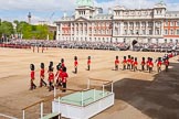 The Colonel's Review 2013: The eighteen officers, three for each Guard, that had been marching towards Horse Guards Arch before are now about to take post in front of their respective Guards..
Horse Guards Parade, Westminster,
London SW1,

United Kingdom,
on 08 June 2013 at 10:37, image #171