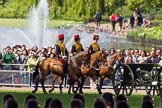 The Colonel's Review 2013: The King's Troop Royal Horse Artillery arrives, and will take position between No. 1 Guard and St. James's Park..
Horse Guards Parade, Westminster,
London SW1,

United Kingdom,
on 08 June 2013 at 10:39, image #187