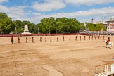 The Colonel's Review 2013: The eighteen officers are marching back towards their Guards, with the Major of the Parade on their left and the Adjutant of the Parade behind..
Horse Guards Parade, Westminster,
London SW1,

United Kingdom,
on 08 June 2013 at 10:41, image #194