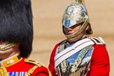 The Colonel's Review 2013: The Trooper of The Life Guards, following the Brigade Major at the head of the Royal Procession..
Horse Guards Parade, Westminster,
London SW1,

United Kingdom,
on 08 June 2013 at 10:57, image #260