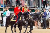 The Colonel's Review 2013: The Non-Royal Colonels, Colonel Coldstream Guards General Sir James Bucknall and Gold Stick in Waiting and Colonel Life Guards, Field Marshal the Lord Guthrie of Craigiebank..
Horse Guards Parade, Westminster,
London SW1,

United Kingdom,
on 08 June 2013 at 10:59, image #281