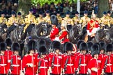 The Colonel's Review 2013: The Non-Royal Colonels, Colonel Coldstream Guards General Sir James Bucknall and Gold Stick in Waiting and Colonel Life Guards, Field Marshal the Lord Guthrie of Craigiebank, during the Inspection of the Line..
Horse Guards Parade, Westminster,
London SW1,

United Kingdom,
on 08 June 2013 at 11:05, image #374