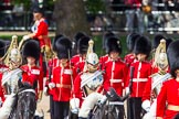 The Colonel's Review 2013: The Brigade Major Household Division Lieutenant Colonel Simon Soskin, Grenadier Guards, followed by the four Troopers of The Life Guard, after the Inspection of the Line..
Horse Guards Parade, Westminster,
London SW1,

United Kingdom,
on 08 June 2013 at 11:05, image #381