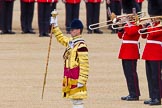 The Colonel's Review 2013: Drum Major Neill Lawman, Welsh Guards, leading the Band of the Welsh Guards..
Horse Guards Parade, Westminster,
London SW1,

United Kingdom,
on 08 June 2013 at 11:11, image #446