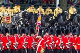The Colonel's Review 2013: The Escort to the Colour troops the Colour past No. 5 Guard, F Company Scots Guards..
Horse Guards Parade, Westminster,
London SW1,

United Kingdom,
on 08 June 2013 at 11:24, image #570