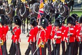 The Colonel's Review 2013: The Escort to the Colour has trooped the Colour past No. 2 Guard, 1st Battalion Welsh Guards, and is now almost back to their initial position, when they were the Escort for the Colour..
Horse Guards Parade, Westminster,
London SW1,

United Kingdom,
on 08 June 2013 at 11:26, image #582
