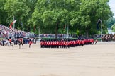 The Colonel's Review 2013: The Field Officer in Brigade Waiting, Lieutenant Colonel Dino Bossi, Welsh Guards, and the Major of the Parade, Major H G C Bettinson, Welsh Guards, leading the March Past..
Horse Guards Parade, Westminster,
London SW1,

United Kingdom,
on 08 June 2013 at 11:31, image #614