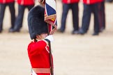 The Colonel's Review 2013: Close-up of the Ensign, Second Lieutenant Joel Dinwiddle, carrying the Colour during the March Past..
Horse Guards Parade, Westminster,
London SW1,

United Kingdom,
on 08 June 2013 at 11:33, image #627