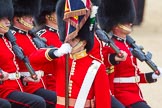 The Colonel's Review 2013: Close-up of the Ensign, Second Lieutenant Joel Dinwiddle, carrying the Colour during the March Past..
Horse Guards Parade, Westminster,
London SW1,

United Kingdom,
on 08 June 2013 at 11:33, image #630