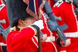 The Colonel's Review 2013: Close-up of the Ensign, Second Lieutenant Joel Dinwiddle, carrying the Colour during the March Past..
Horse Guards Parade, Westminster,
London SW1,

United Kingdom,
on 08 June 2013 at 11:34, image #635