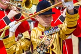 The Colonel's Review 2013: A close-up, profile view of Senior Drum Major M J Betts, Grenadier Guards..
Horse Guards Parade, Westminster,
London SW1,

United Kingdom,
on 08 June 2013 at 11:37, image #654