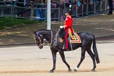 The Colonel's Review 2013: The Major of the Parade, Major H G C Bettinson, Welsh Guards, leading the guards as they change pace from slow march to quick march..
Horse Guards Parade, Westminster,
London SW1,

United Kingdom,
on 08 June 2013 at 11:38, image #668