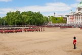 The Colonel's Review 2013: The Massed Bands, in the centre of Horse Guards Parade during the March Past, with the guards, on the very right of the image, march around them..
Horse Guards Parade, Westminster,
London SW1,

United Kingdom,
on 08 June 2013 at 11:39, image #673