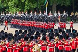 The Colonel's Review 2013: The March Past in Quick Time. The guards are marching beween the Massed Bands, in front, and the Blues and Royals behind them..
Horse Guards Parade, Westminster,
London SW1,

United Kingdom,
on 08 June 2013 at 11:47, image #705