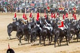 The Colonel's Review 2013: The Third and Forth Divisions of the Sovereign's Escort, The Blues and Royals, during the Ride Past..
Horse Guards Parade, Westminster,
London SW1,

United Kingdom,
on 08 June 2013 at 11:58, image #784