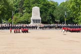 The Colonel's Review 2013: The six guards divisions have changed direction. Behind them, the Household Cavalry is leaving their position to march off..
Horse Guards Parade, Westminster,
London SW1,

United Kingdom,
on 08 June 2013 at 12:04, image #813