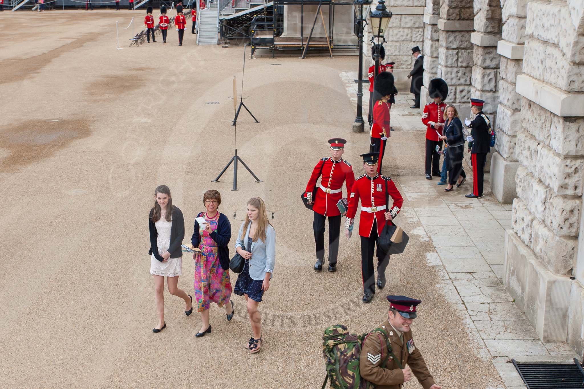 Major General's Review 2013: The first spectators arriving at Horse Guards Parade..
Horse Guards Parade, Westminster,
London SW1,

United Kingdom,
on 01 June 2013 at 09:19, image #5