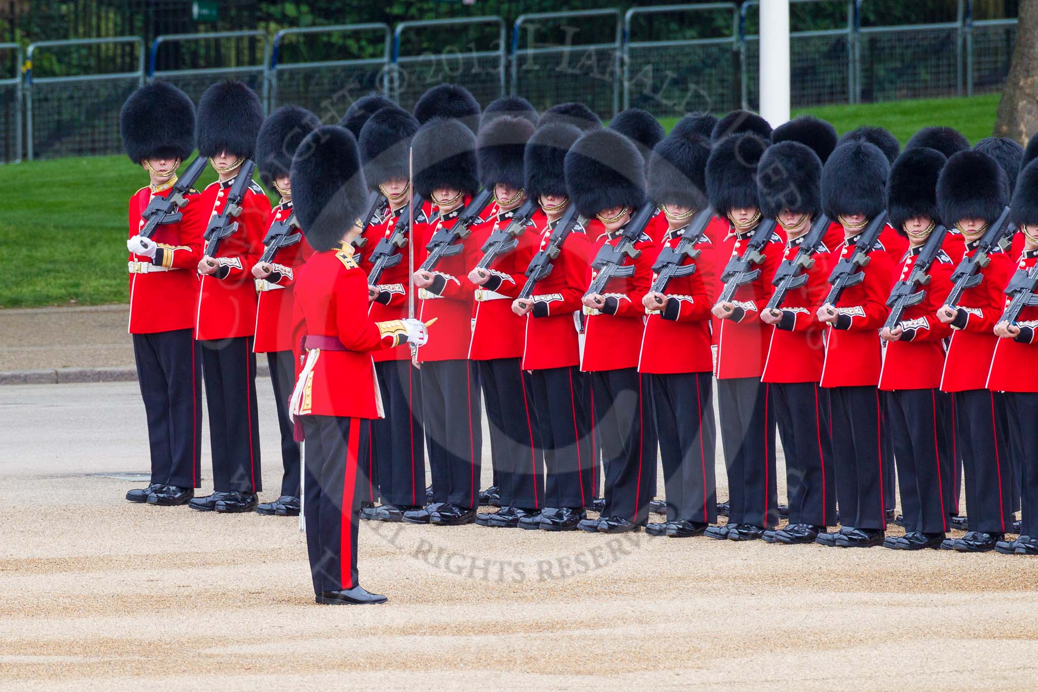 Major General's Review 2013: Lieutenant H C Cartwright with No. 4 Guard,Nijmegen Company Grenadier Guards..
Horse Guards Parade, Westminster,
London SW1,

United Kingdom,
on 01 June 2013 at 10:29, image #108
