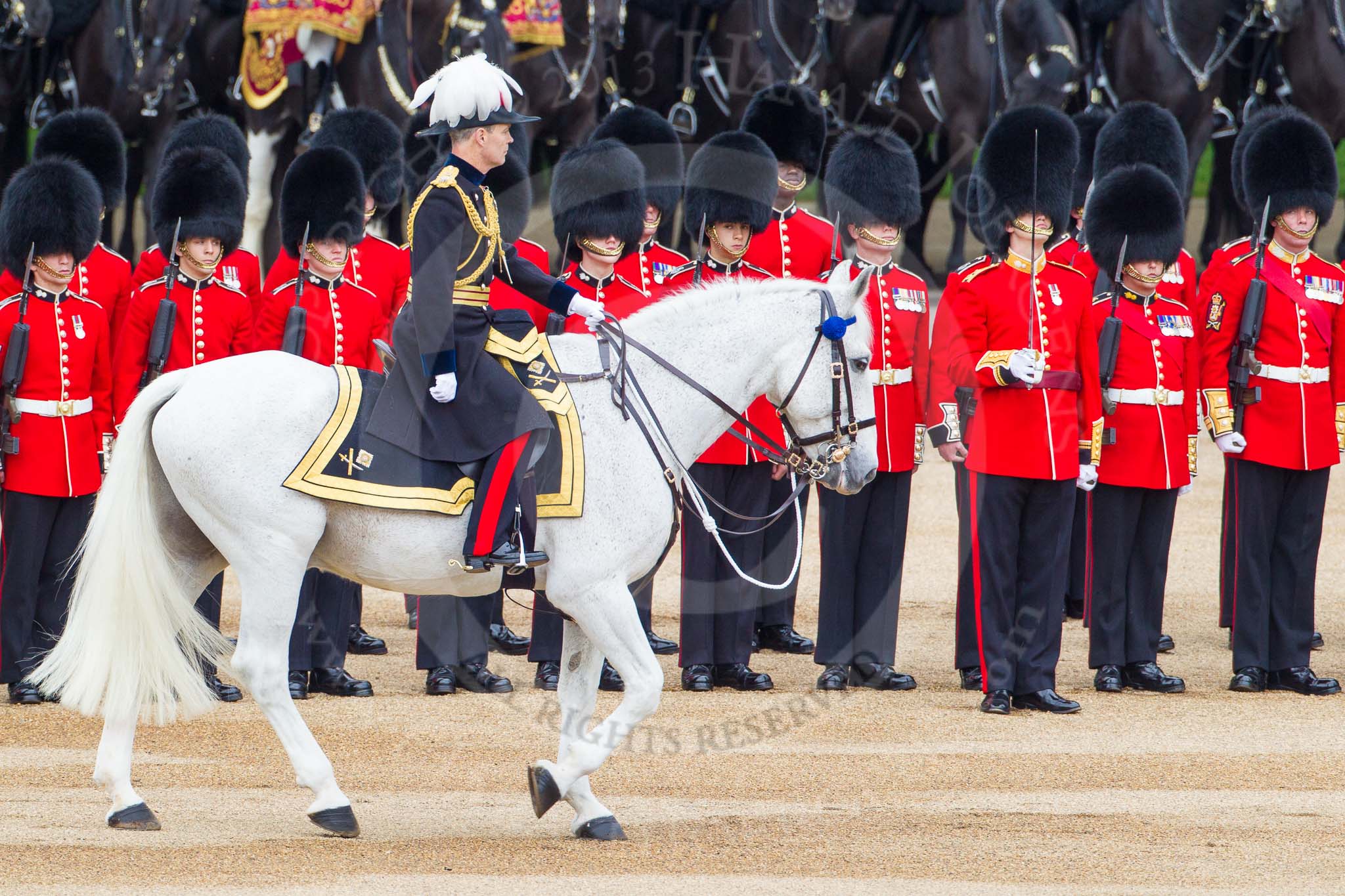 Major General's Review 2013: Major General Commanding the Household Division and General Officer Commanding London District, Major George Norton during the Inspection of the Line..
Horse Guards Parade, Westminster,
London SW1,

United Kingdom,
on 01 June 2013 at 11:03, image #291