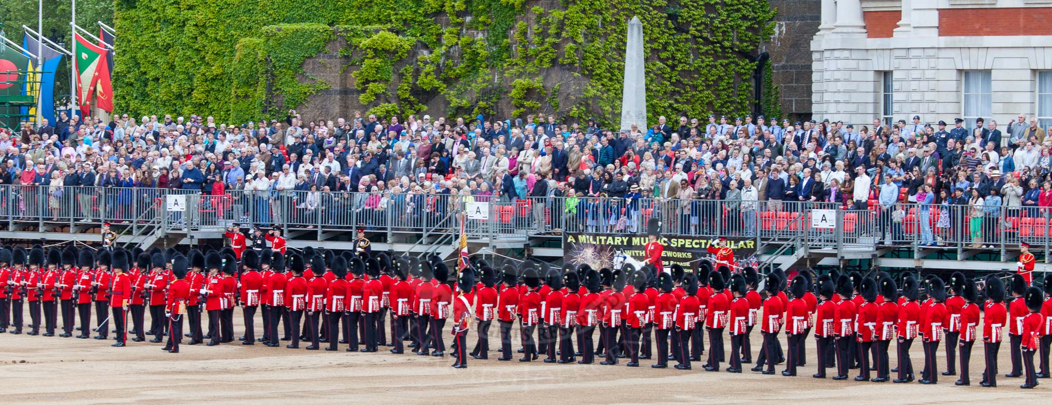 Major General's Review 2013: The Escort Tto the Colour is marching towards No.6 Guard..
Horse Guards Parade, Westminster,
London SW1,

United Kingdom,
on 01 June 2013 at 11:23, image #419
