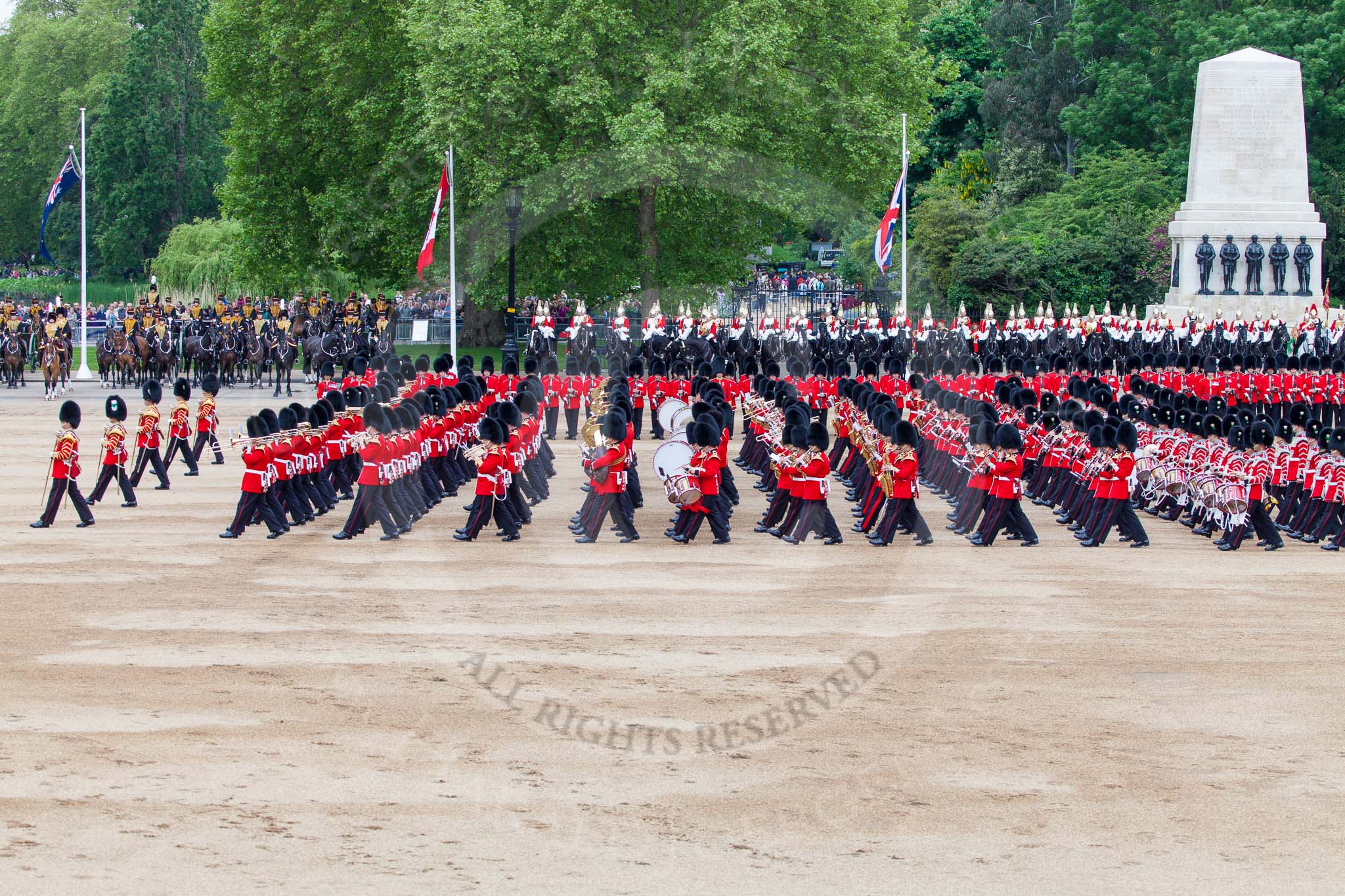 Major General's Review 2013: The five Drum Majors leading the Massed Bands as they are playing the Grenadiers Slow March..
Horse Guards Parade, Westminster,
London SW1,

United Kingdom,
on 01 June 2013 at 11:23, image #425