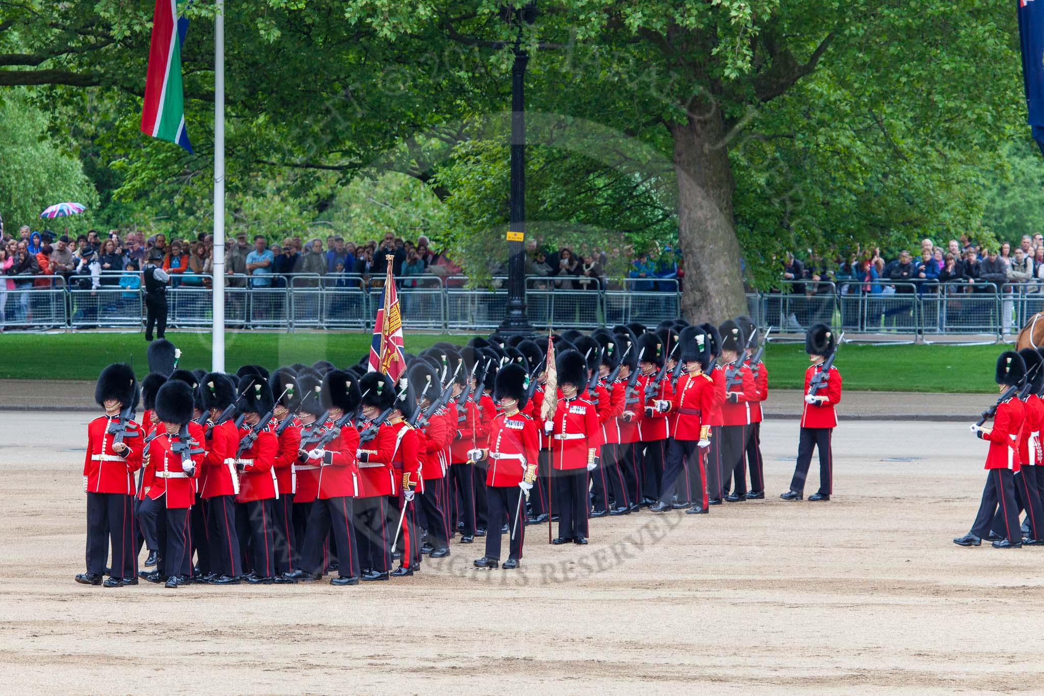 Photo 1306011129545D27191HaraldJoergens Major General's Review 2013: The March Past in Slow Time - Field Officer and Major of the Parade leading the six guards around Horse Guards Parade..
Horse Guards Parade, Westminster,
London SW1,
United Kingdom,
on 01 June 2013 at 11:30, image #461