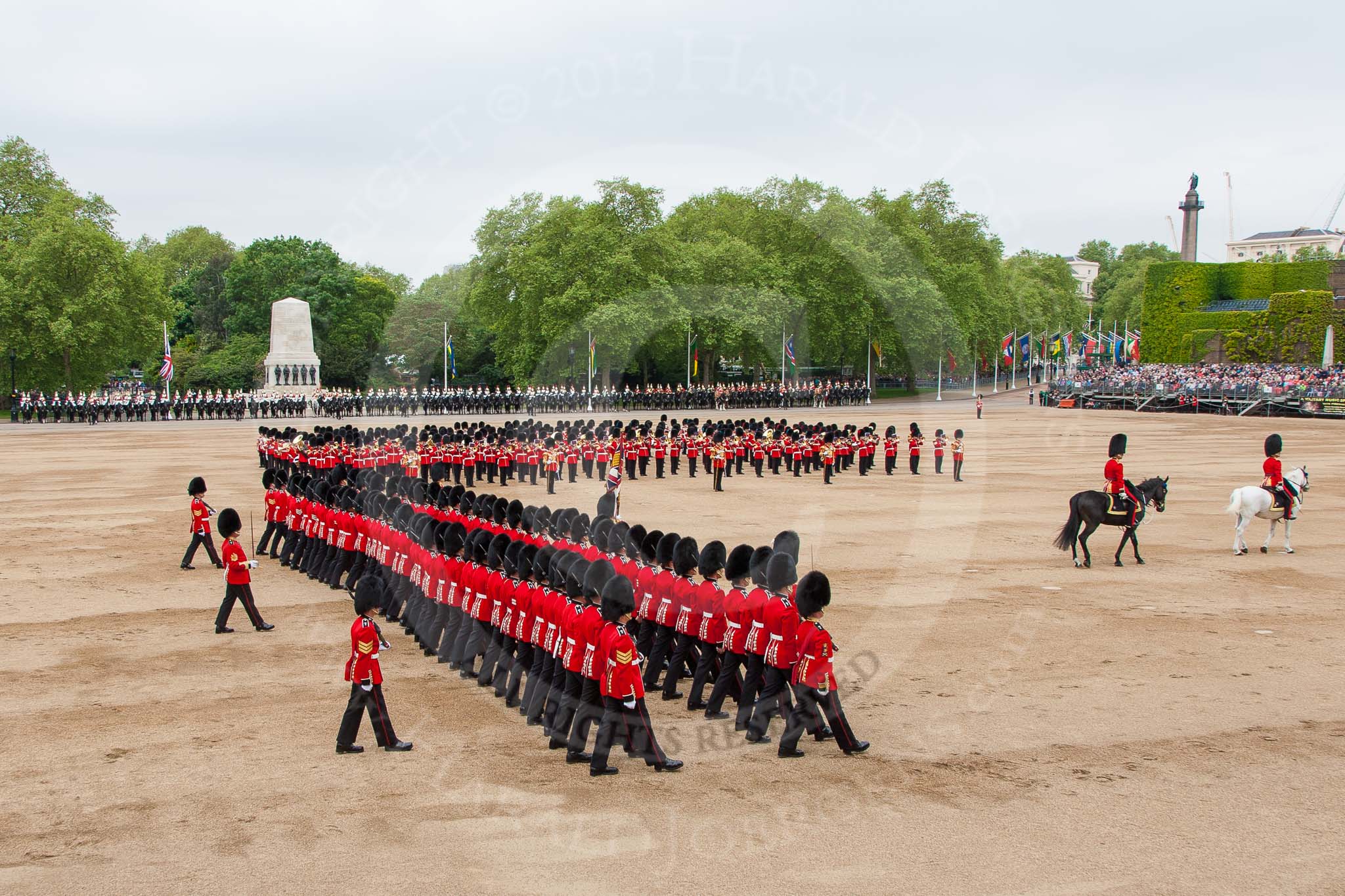 Major General's Review 2013: The March Past in Slow Time - the Ensign, Second Lieutenant Joel Dinwiddle, in front of No. 1 Guard, the Escort to the Colour..
Horse Guards Parade, Westminster,
London SW1,

United Kingdom,
on 01 June 2013 at 11:34, image #490