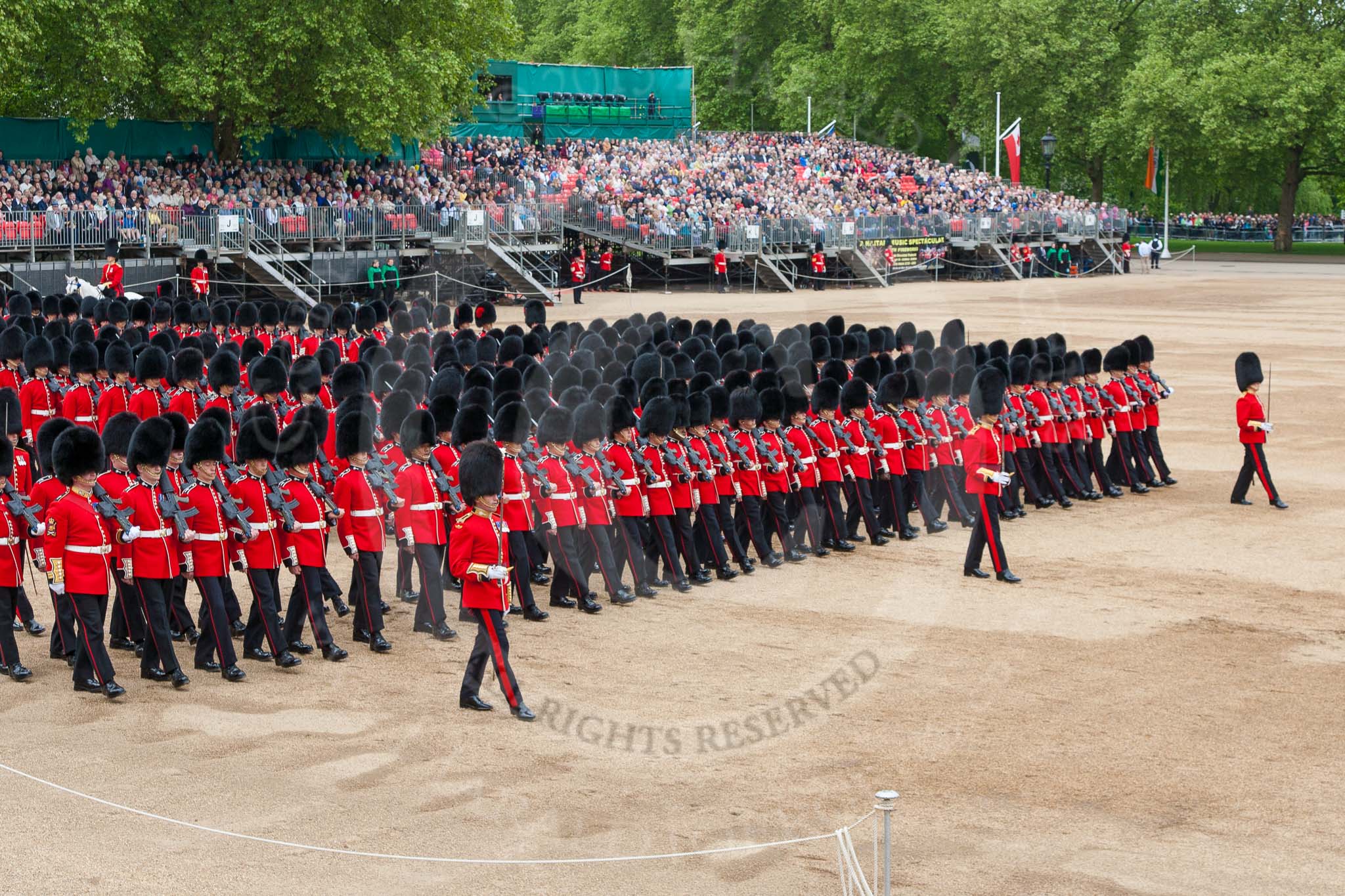 Major General's Review 2013: The March Past in Slow Time-Welsh Guards..
Horse Guards Parade, Westminster,
London SW1,

United Kingdom,
on 01 June 2013 at 11:34, image #494
