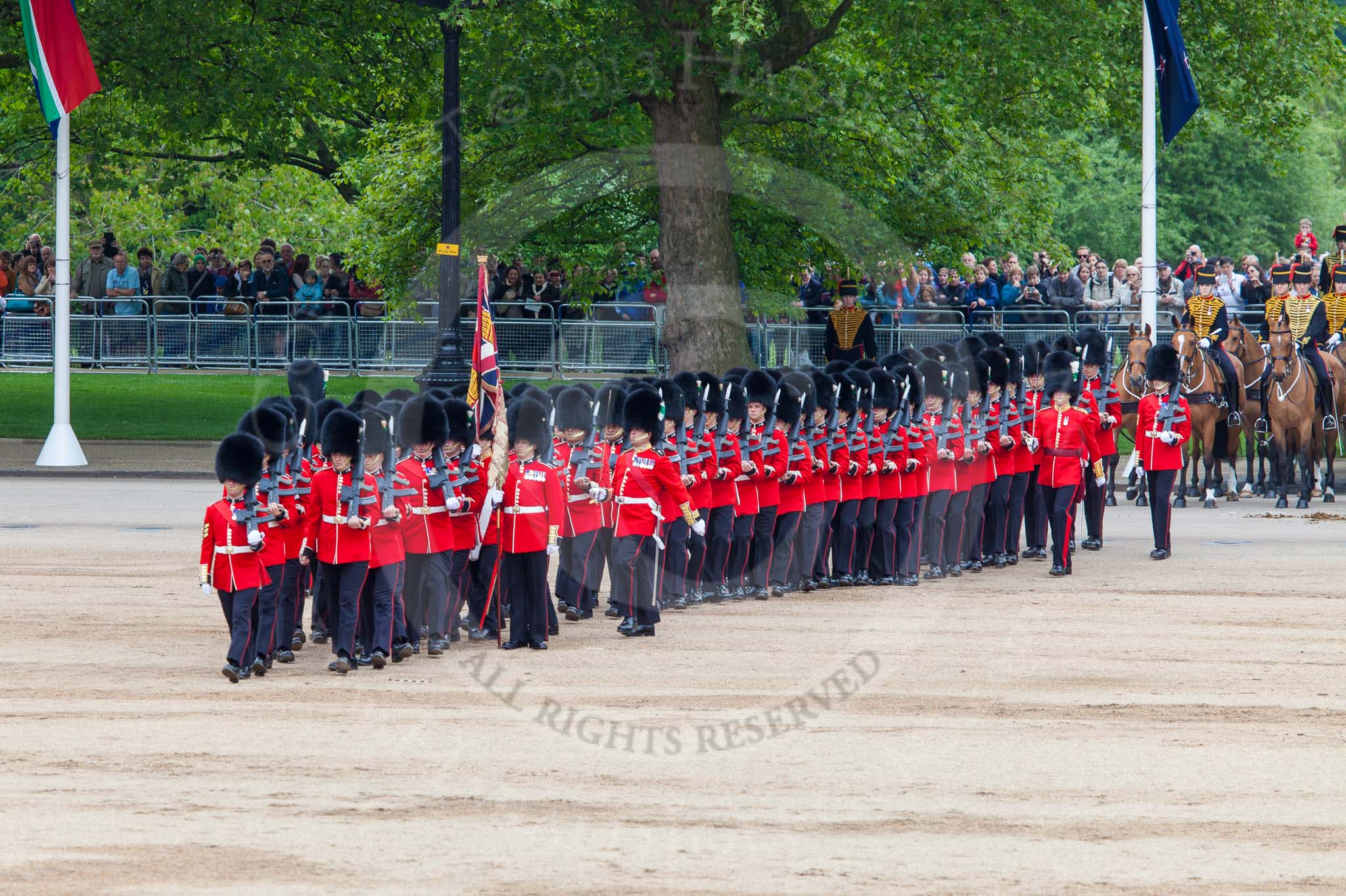 Major General's Review 2013: The March Past in Quick Time - the guards perform another ninety-degree-turn..
Horse Guards Parade, Westminster,
London SW1,

United Kingdom,
on 01 June 2013 at 11:40, image #528