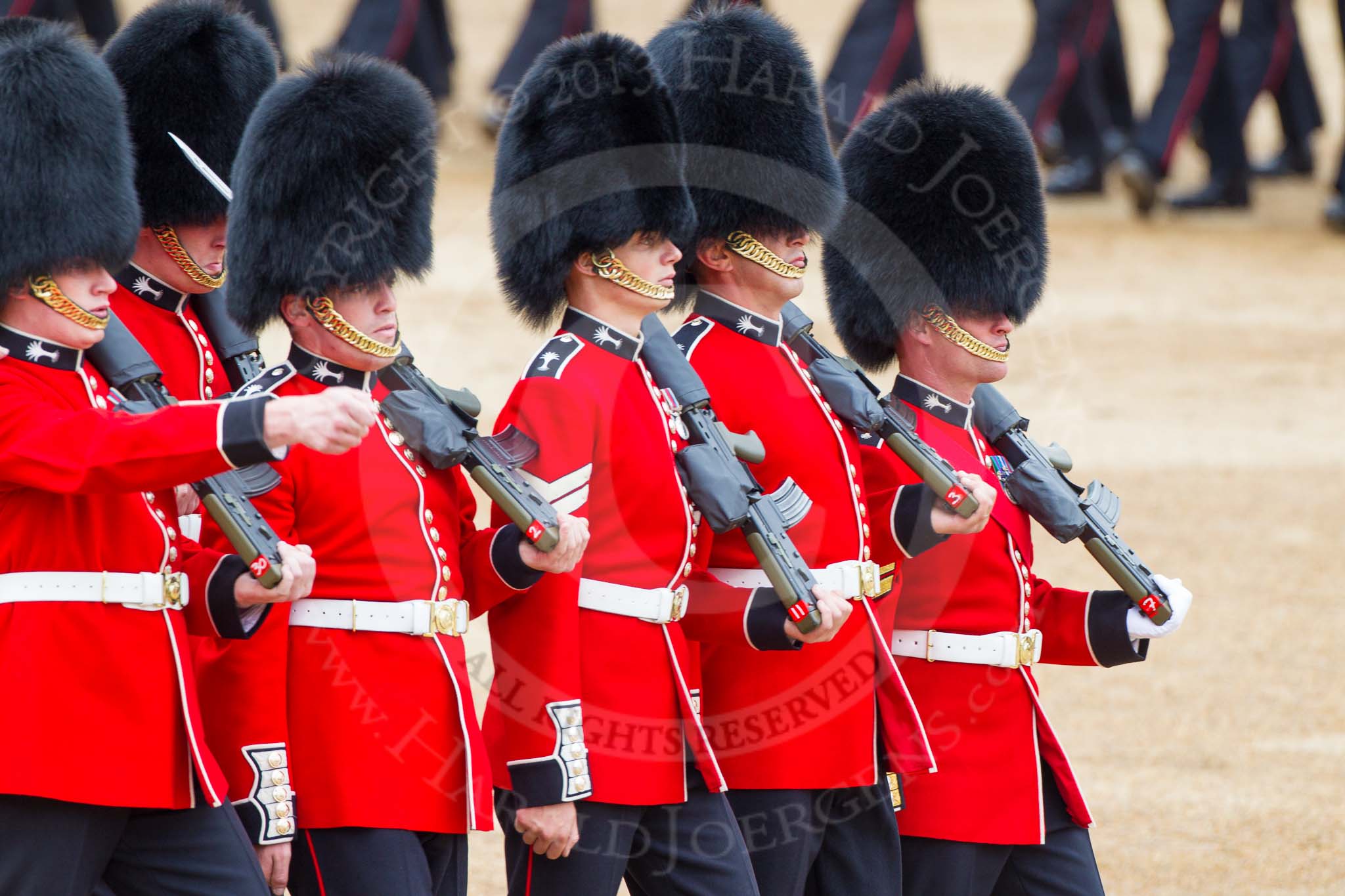 Major General's Review 2013: The March Past in Quick Time-Welsh Guards..
Horse Guards Parade, Westminster,
London SW1,

United Kingdom,
on 01 June 2013 at 11:42, image #537