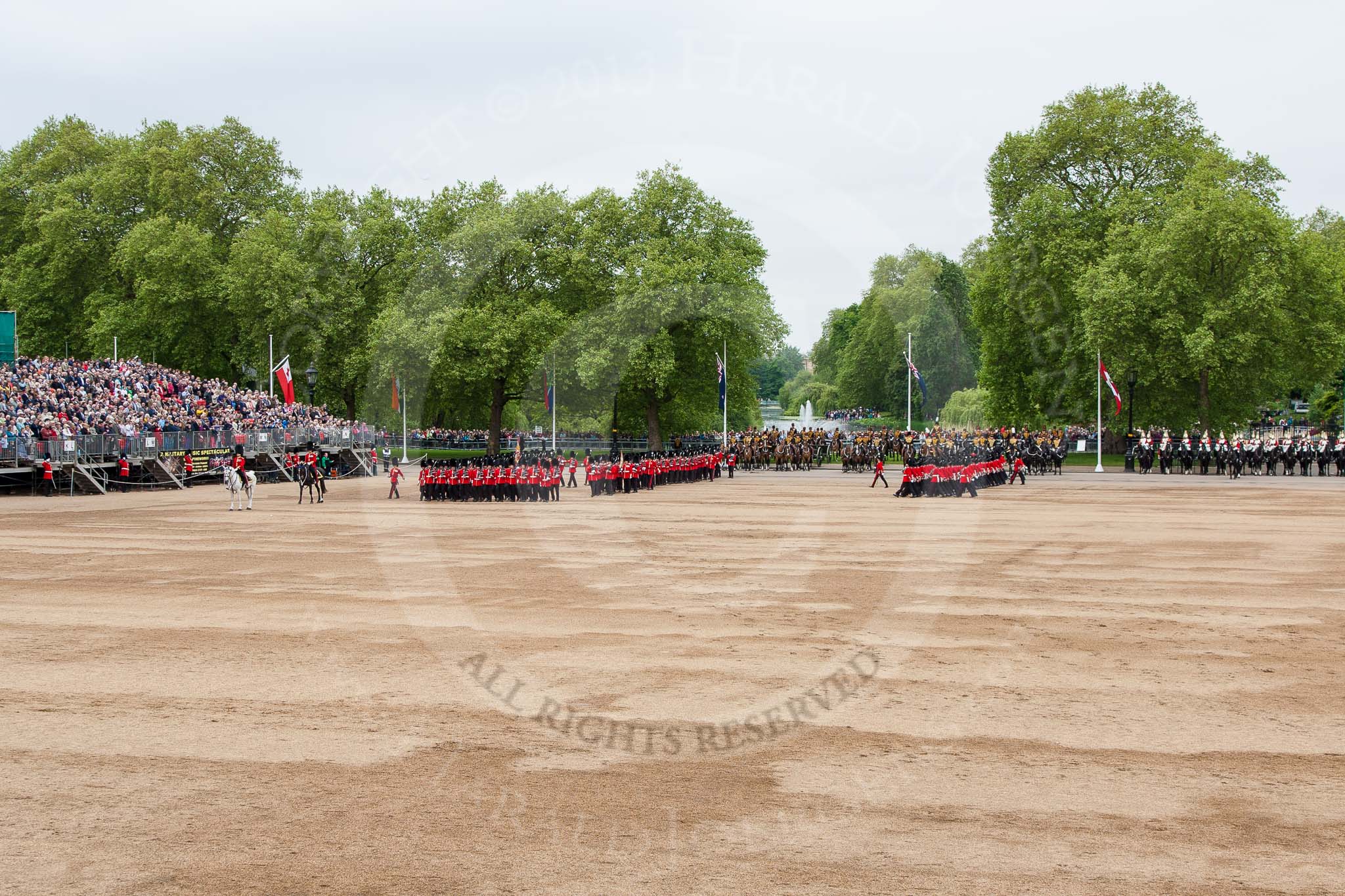 Major General's Review 2013: The March Past in Quick Time - the guards perform another ninety-degree-turn..
Horse Guards Parade, Westminster,
London SW1,

United Kingdom,
on 01 June 2013 at 11:40, image #530
