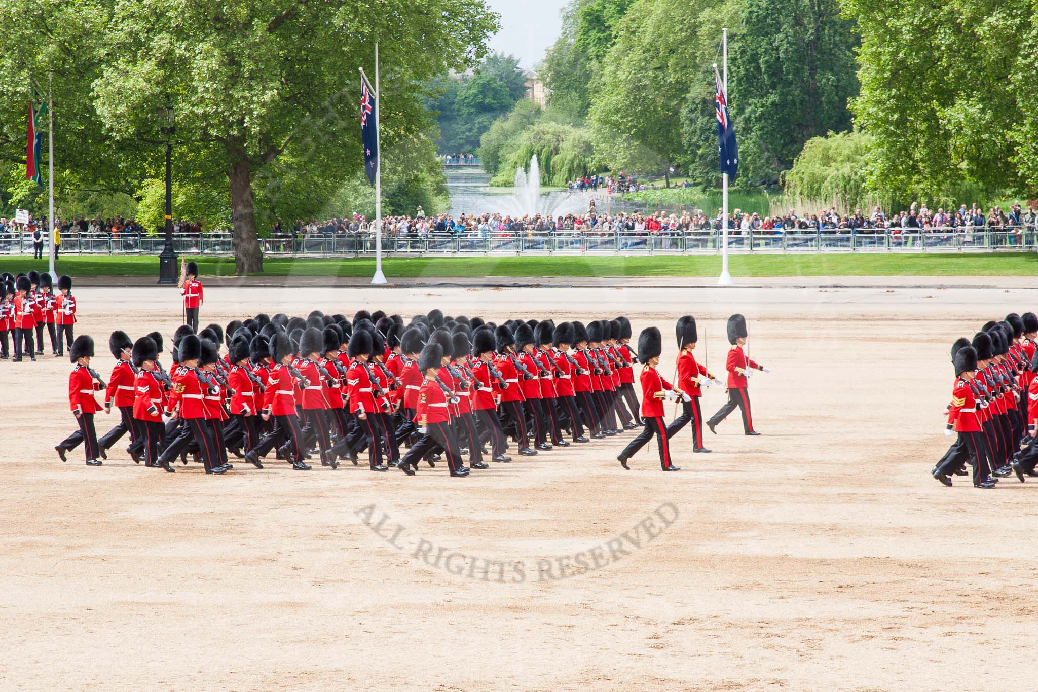 Major General's Review 2013: Guards during the March off..
Horse Guards Parade, Westminster,
London SW1,

United Kingdom,
on 01 June 2013 at 12:08, image #715