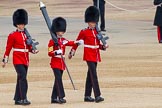 Major General's Review 2013: Colour Sergeant Robert J Heath, carrying the Colour and two sentries, Guardsman Bilton and Guardsman Pervis, marching to their position on Horse Guards Parade..
Horse Guards Parade, Westminster,
London SW1,

United Kingdom,
on 01 June 2013 at 10:31, image #114