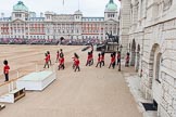 Major General's Review 2013: The eighteen officers, three for each Guard, that had been marching towards Horse Guards Arch before are now about to take post in front of their respective Guards..
Horse Guards Parade, Westminster,
London SW1,

United Kingdom,
on 01 June 2013 at 10:36, image #151