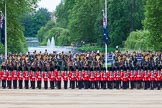 Major General's Review 2013: The King's Troop Royal Horse Artillery, now in psoition at northern side of Horse Guards Parade, with St James's Park in the background..
Horse Guards Parade, Westminster,
London SW1,

United Kingdom,
on 01 June 2013 at 10:39, image #165