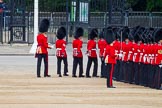 Major General's Review 2013: No. 3 Guard, 1st Battalion Welsh Guards, is opening a gap in the line for members of the Royal Family to arrive..
Horse Guards Parade, Westminster,
London SW1,

United Kingdom,
on 01 June 2013 at 10:44, image #186