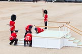 Major General's Review 2013: The dais, the saluting platform for HM The Queen, is moved into place in front of Horse Guards Arch, after the carriages have passed..
Horse Guards Parade, Westminster,
London SW1,

United Kingdom,
on 01 June 2013 at 10:55, image #217