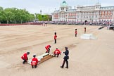 Major General's Review 2013: The dais, the saluting platform for HM The Queen, is moved into place in front of Horse Guards Arch, after the carriages have passed..
Horse Guards Parade, Westminster,
London SW1,

United Kingdom,
on 01 June 2013 at 10:54, image #216