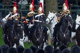 Major General's Review 2013: The Mounted Bands of the Household Cavalry are marching down Horse Guards Road..
Horse Guards Parade, Westminster,
London SW1,

United Kingdom,
on 01 June 2013 at 10:57, image #233