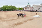 Major General's Review 2013: Leading the Royal Procession from The Mall onto Horse Guards Parade - Brigade Major Household Division Lieutenant Colonel Simon Soskin, Grenadier Guards, followed by four Troopers of The Life Guards..
Horse Guards Parade, Westminster,
London SW1,

United Kingdom,
on 01 June 2013 at 10:57, image #228