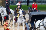 Major General's Review 2013: Major General Commanding the Household Division and General Officer Commanding London District, Major George Norton, on horseback after the Inspection of the Line..
Horse Guards Parade, Westminster,
London SW1,

United Kingdom,
on 01 June 2013 at 11:05, image #302