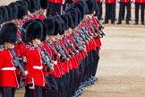 Major General's Review 2013: The men of No. 1 Guard (Escort for the Colour),1st Battalion Welsh Guards are moving into a new formation, facing the Colour Party on the other side of Horse Guards Parade..
Horse Guards Parade, Westminster,
London SW1,

United Kingdom,
on 01 June 2013 at 11:16, image #377