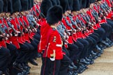 Major General's Review 2013: The men of No. 1 Guard (Escort for the Colour),1st Battalion Welsh Guards are moving into a new formation, facing the Colour Party on the other side of Horse Guards Parade..
Horse Guards Parade, Westminster,
London SW1,

United Kingdom,
on 01 June 2013 at 11:16, image #380
