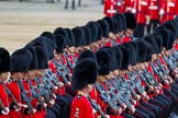 Major General's Review 2013: The men of No. 1 Guard (Escort for the Colour),1st Battalion Welsh Guards are moving into a new formation, facing the Colour Party on the other side of Horse Guards Parade..
Horse Guards Parade, Westminster,
London SW1,

United Kingdom,
on 01 June 2013 at 11:16, image #381