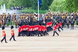 Major General's Review 2013: No. 1 Guard (Escort to the Colour),1st Battalion Welsh Guards, at the begin of the March Past..
Horse Guards Parade, Westminster,
London SW1,

United Kingdom,
on 01 June 2013 at 11:29, image #453