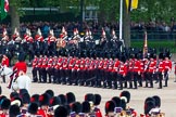 Major General's Review 2013: No. 1 Guard (Escort for the Colour),1st Battalion Welsh Guards, at the beginning of the March Past in Quick Time. Behind them the Mounted Bands of the Household Cavalry..
Horse Guards Parade, Westminster,
London SW1,

United Kingdom,
on 01 June 2013 at 11:38, image #519